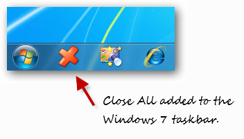 close all adding to windows 7 taskbar