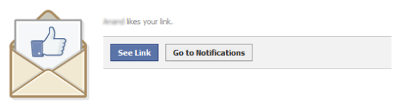facebook like notification email