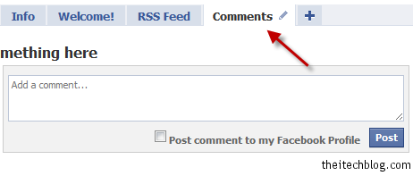 Facebook Page Comment Box