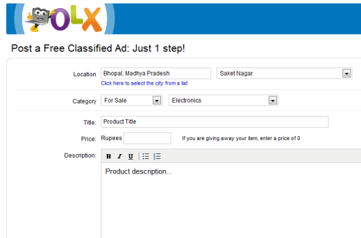 olx post free ad