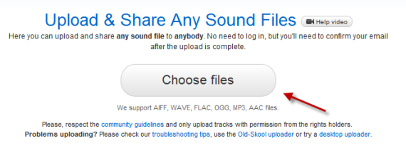 soundcloud upload files